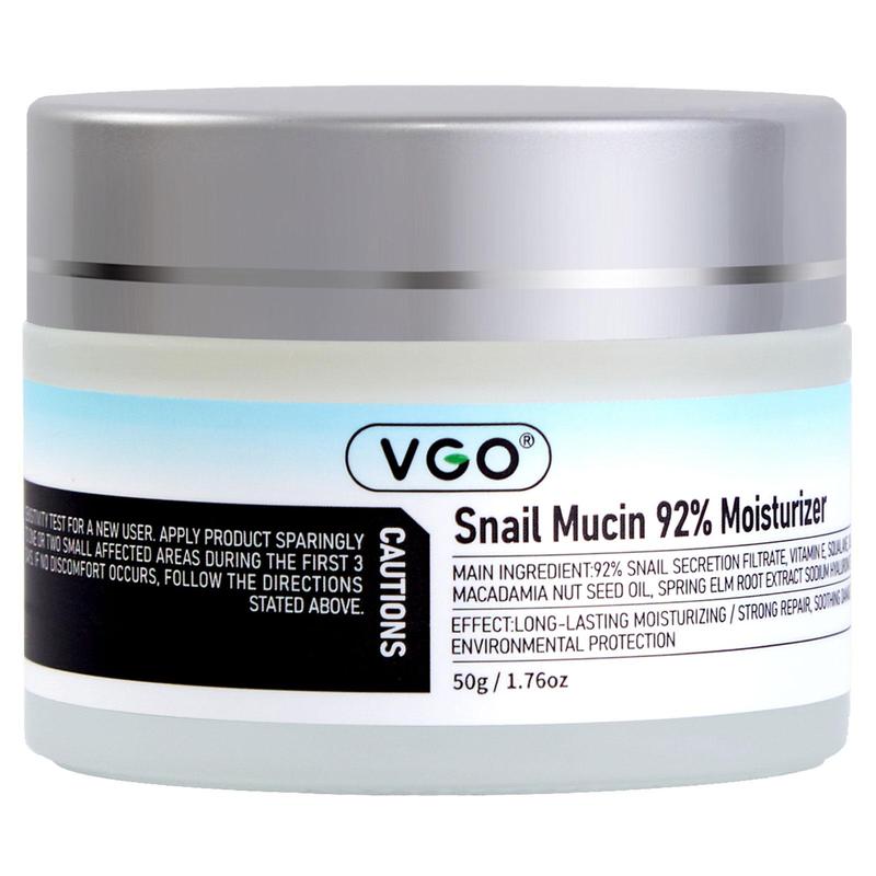 VGO Snail Mucin 92% Moisturizer Daily Face Gel Cream for Dry & Sensitive Skin, 30ml 60ml Moisture Cleansing Set - Skin Repair, Comfort