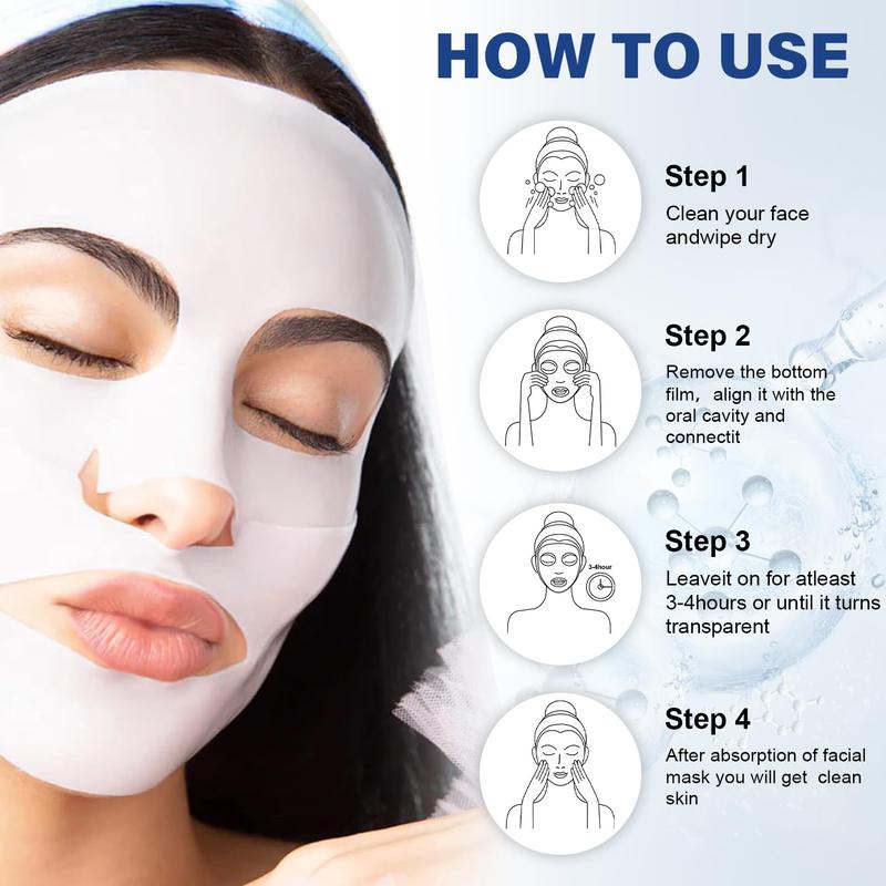 Deep Moisturizing Collagen Mask, 5 Counts box Hydrating Firming Face Mask, Moisturizing Face Mask, Face Care Product for Women & Men