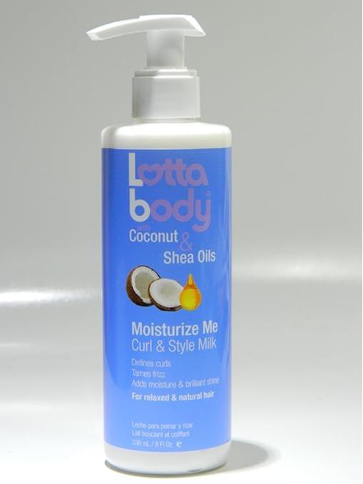 Lottabody, Coconut Oil and Shea Moisturize Me Curl & Style Milk, Defines Curls, Anti Frizz, Adds Moisture & Shine 8 Fl Oz