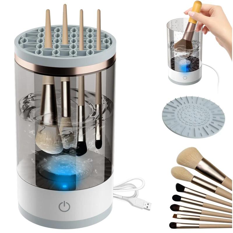 Electric Makeup Brush Cleaner, Automatic BrushWasher, Makeup Brush Cleaning Machine.Makeup Tool Cleaner for Daily Use, Christmas Gift