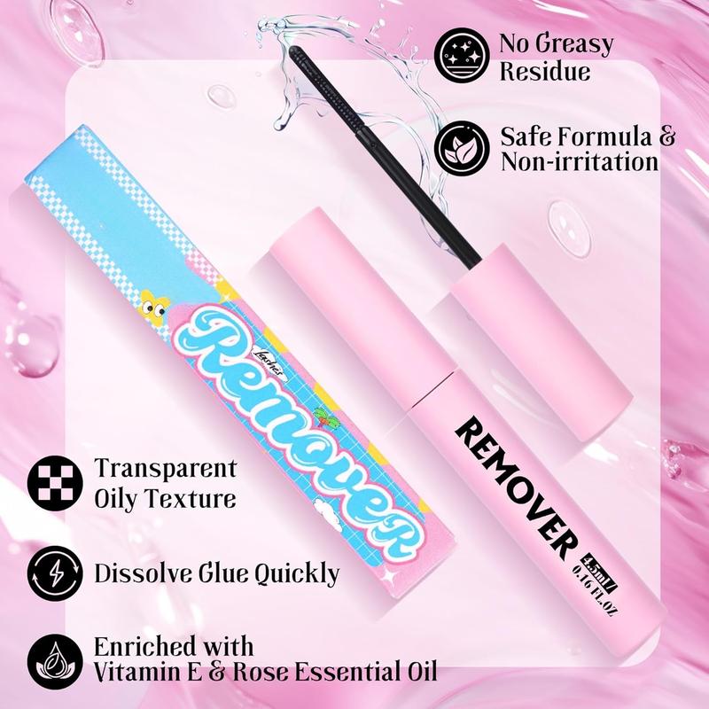 Lash Bond and Seal and Remover Kit, Bond and Seal Lash Glue and Cluster Lash Remover Eyelash Adhesive  72H Long Lasting Eyelash Glue and Eyelash Remover for Eyelash Extensions by