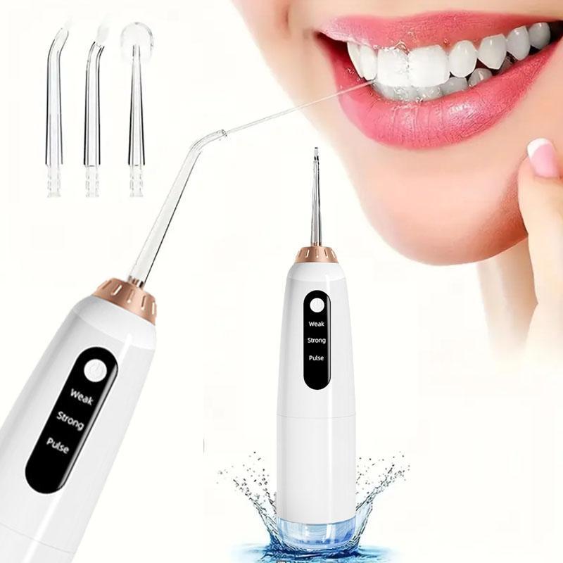 Portable Electric Toothbrush, 1 Set 300ml Electric Toothbrush with 4pcs Replacement Nozzle, Oral Irrigator for Travel, Dental Care Tool