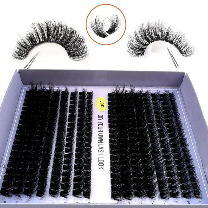 Mixed Length Individual False Eyelashes, 1 Box Natural Look Eyelash Extensions, Self Grafting Curl Eyelashes, Eye Makeup Enhancement False Eyelashes, Christmas, Christmas Gift