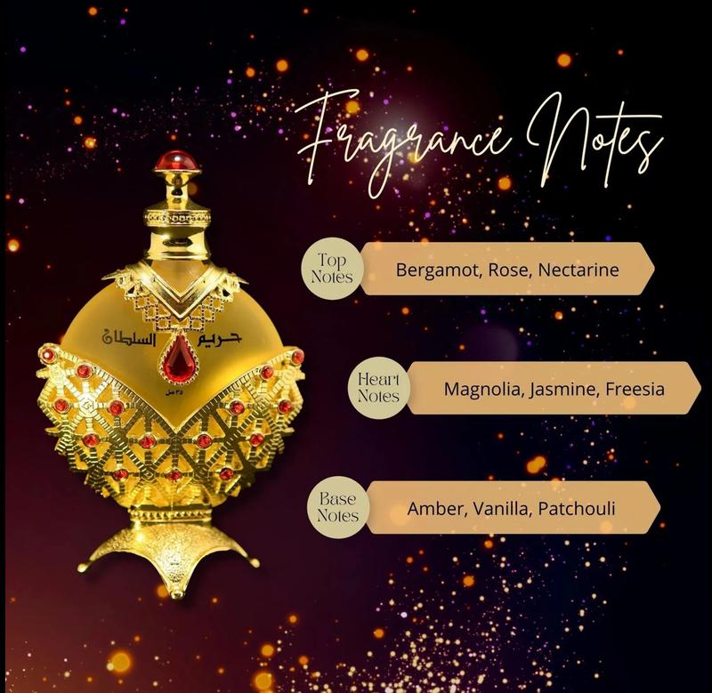 ORIGINAL HAREEM AL SULTAN GOLD OIL CONCENTRATED PERFUME OIL for (women) by KHADLAJ 2 Piece Set (1.18 Ounce Concentrated Perfume Oil + Free 20ml EDP Tester by Khadlaj) LIMITED EDITION Jasmine Cosmetic