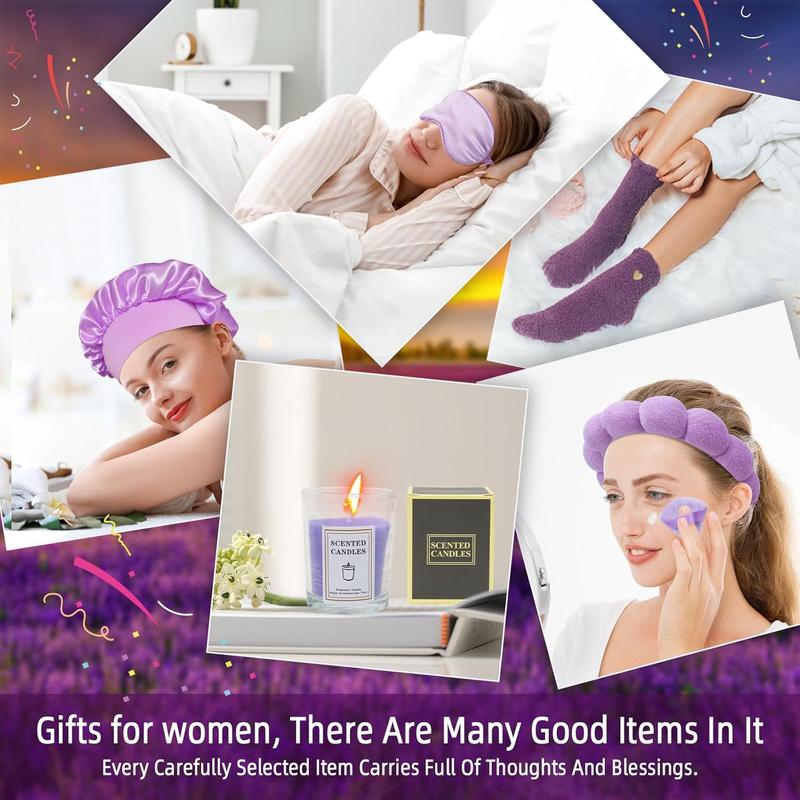 Birthday Gifts for Women  Relaxing Self Care Gifts Set for Women  Spa Gifts Basket Care Package for Female Her Sister Mom Wife Friend Body Care Bright