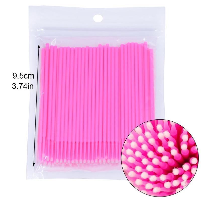 Disposable Micro Swabs, 100pcs Mascara Wands Applicators, Lip Wands, Eyelash Extension Brush Eyeliner Brush Cosmetic Tools, Makeup Applicators, Makeup Tools