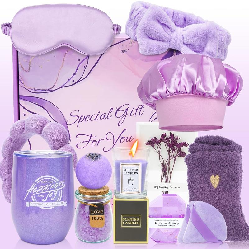 Birthday Gifts for Women  Relaxing Self Care Gifts Set for Women  Spa Gifts Basket Care Package for Female Her Sister Mom Wife Friend Body Care Bright