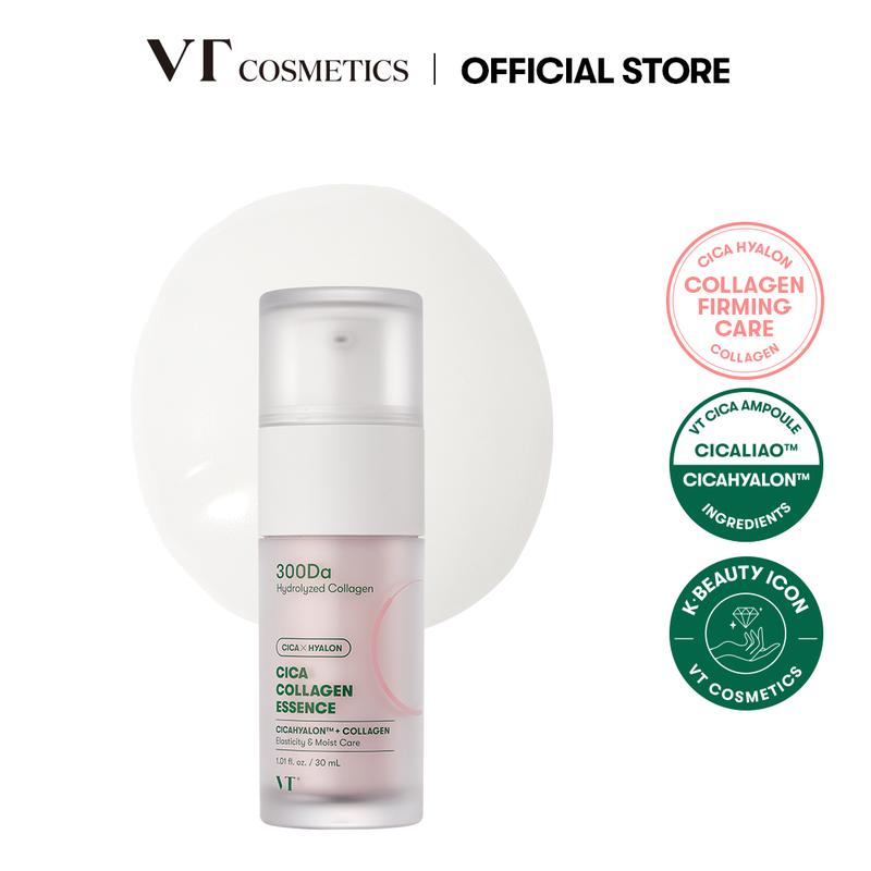 [Official VT Cosmetics] CICA COLLAGEN ESSENCE,  Soothing Elasticity, Superior Absorption, Power Ingredients, Peptide Boost