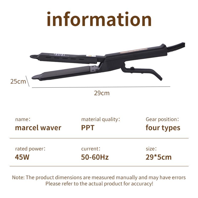 YMUB Curly straightening dual-purpose hair straightening cleat,  curly hair straightener Comfort Hot comb professional ceramic crimper wide  straightener