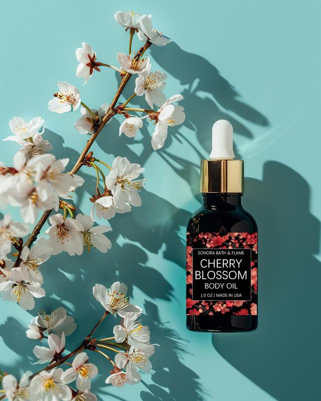 CHERRY BLOSSOM BODY OIL - Luxuriously silky with the heavenly scent of Cherry Blossoms