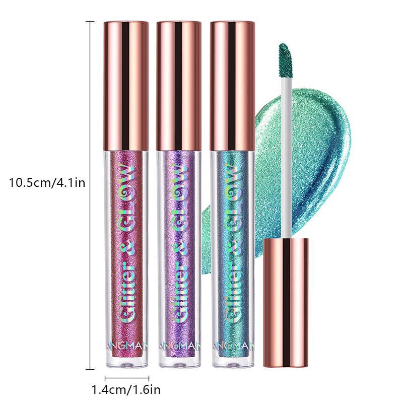 Glitter Liquid Eyeshadow Set, 10pcs set Long Lasting Shimmering Eye Shadow, Waterproof Sparkling Eyeshadow, Eye Makeup Products for Women & Girls