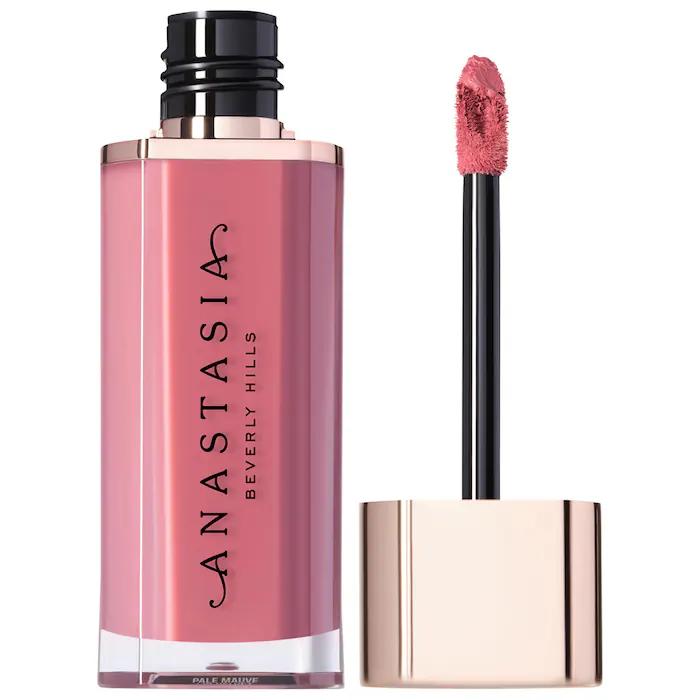 Velvet Lip Liquid Lipstick in Rosy Mauve Shade for Long-lasting Gloss - Lipgloss Makeup Matte