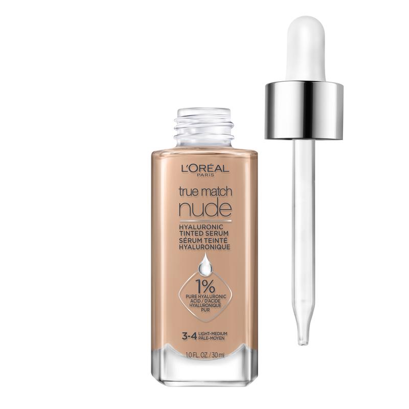 L'Oreal Paris True Match Hyaluronic Tinted Serum Foundation Makeup, 1 fl oz