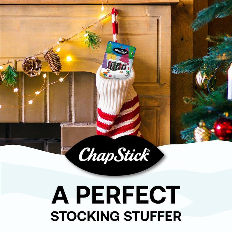 ChapStick Classic Collection Lip Balm Holiday Gift Set - 5 Flavors: Original, Spearmint, Cherry, Strawberry - Smooth