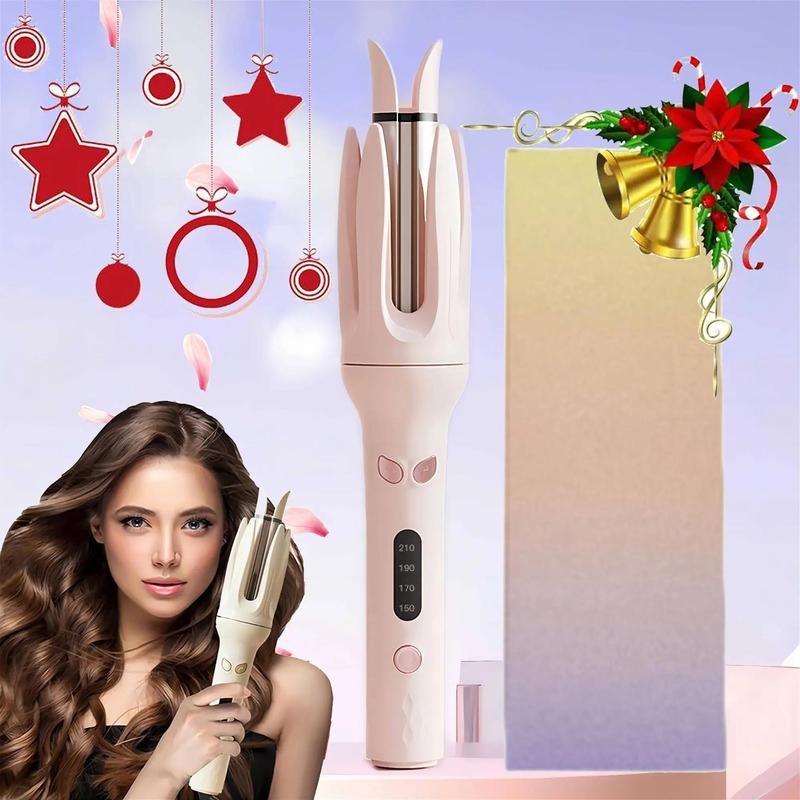 Automatic Curling Iron, Professional Anti-Tangle Automatic Hair Curler with 4-Speed Temperature, Fast Heating, Double Anti-Scald Ceramic Curling Wand for Curly Hair Styling