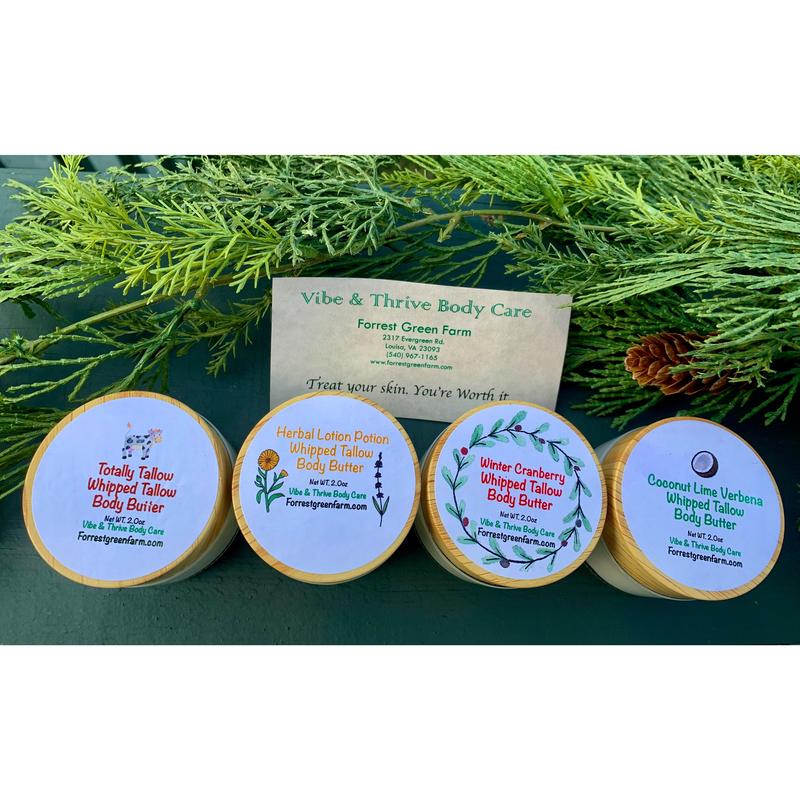 Winter Whipped Tallow Body & Face Butter Set - Grass-Fed Tallow, All-Natural Ingredients