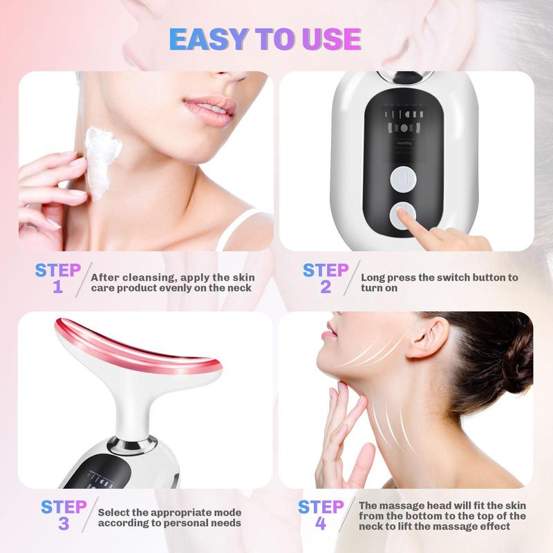 Comfort Neck Skin Lifting Massager, 1 Count Durable Neck Massager, Face Massager, Heating Facia Skin Care Tools, IPL Neck Beauty Instrument, Christmas Gift