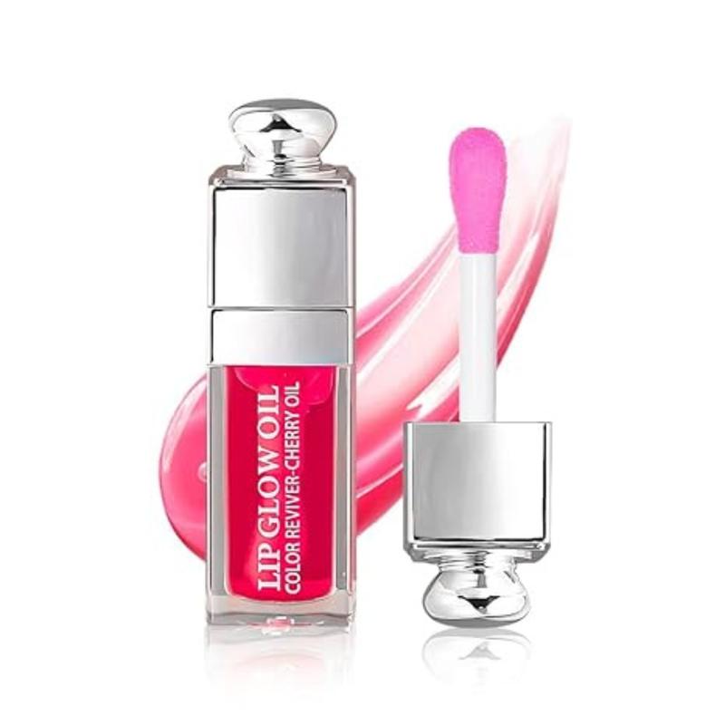 Hydrating Lip Glow Oil Lip Oil Gloss Transparent Toot Tinted Nourishing Long Lasting Repairing Lightening Lip Lines RASPBERRY) 0.2 OZ Glossy Lip gloss