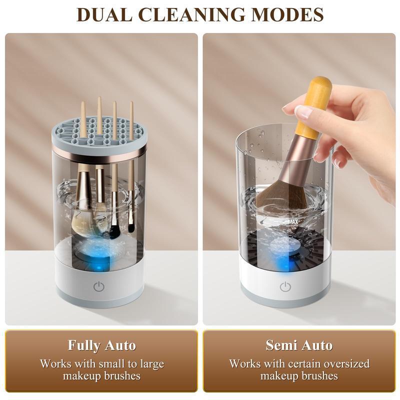 Electric Makeup Brush Cleaner, Automatic BrushWasher, Makeup Brush Cleaning Machine.Makeup Tool Cleaner for Daily Use, Christmas Gift