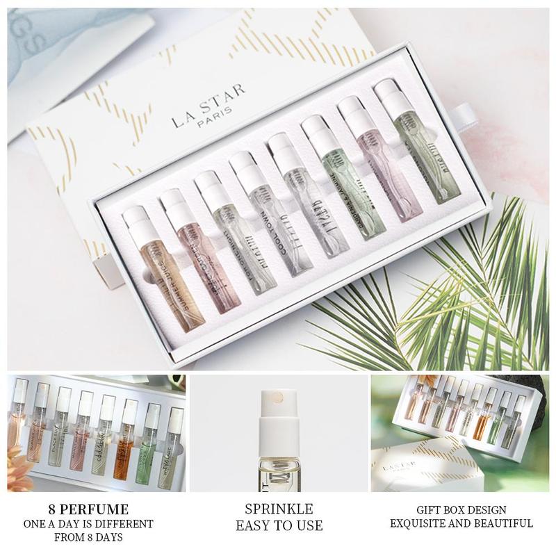 3ml Perfume Set, 8 Counts set Long Lasting Fragrance Spray, Natural Aromatherapy Perfume, Gift for Women & Men, Gifts for Girlfriend