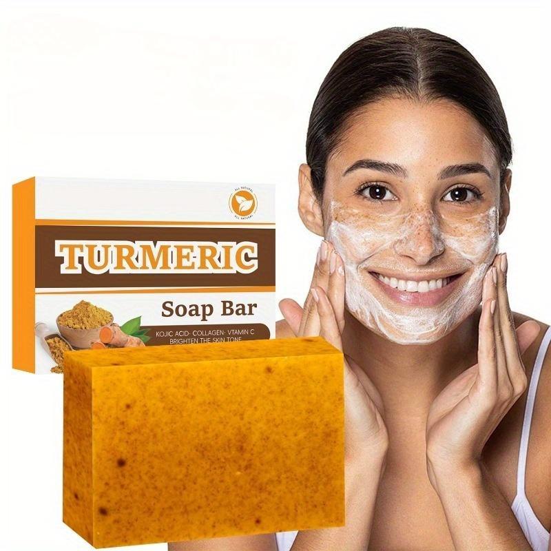 Turmeric Soap Bar, Exfoliating Body Wash Soap, Body Care Soap for Women & Men