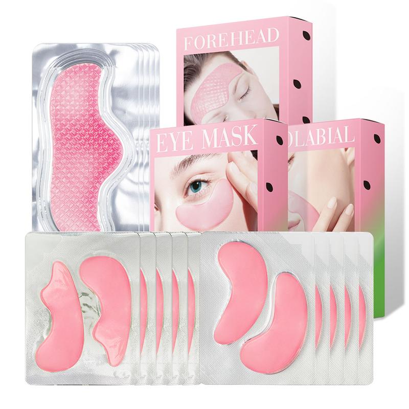 3 boxes, ILISYA Watermelon Facial skin care set, including eye mask forehead patch, moisturize, lift wrinkles, tighten and improve wrinkles Skin Repair Comfort