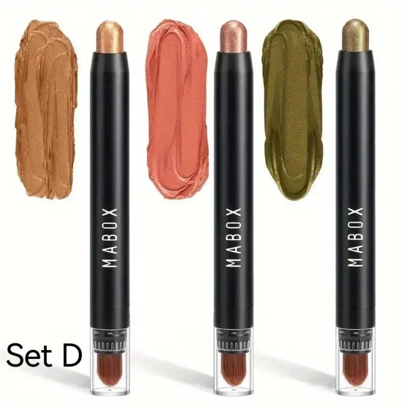 3pcs box Long Lasting Eyeshadow Stick, Waterproof Eye Brightener Pen, Eye Makeup Tool For Women