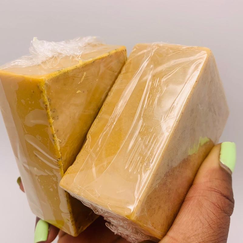 Turmeric SeaMoss Brightening Face Body Soap for Acne & Dark Mark Removal Cleanser - Hydrating & Soothing