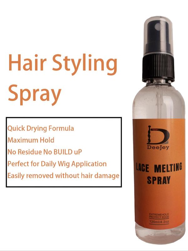 120ml Lace Melting Spray, Natural Hair Styling Spray with Quick Drying Formula, Wig Melting Spray Perfect for Daily Wig Application