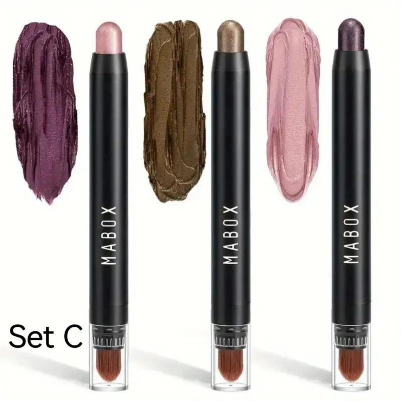 3pcs box Long Lasting Eyeshadow Stick, Waterproof Eye Brightener Pen, Eye Makeup Tool For Women