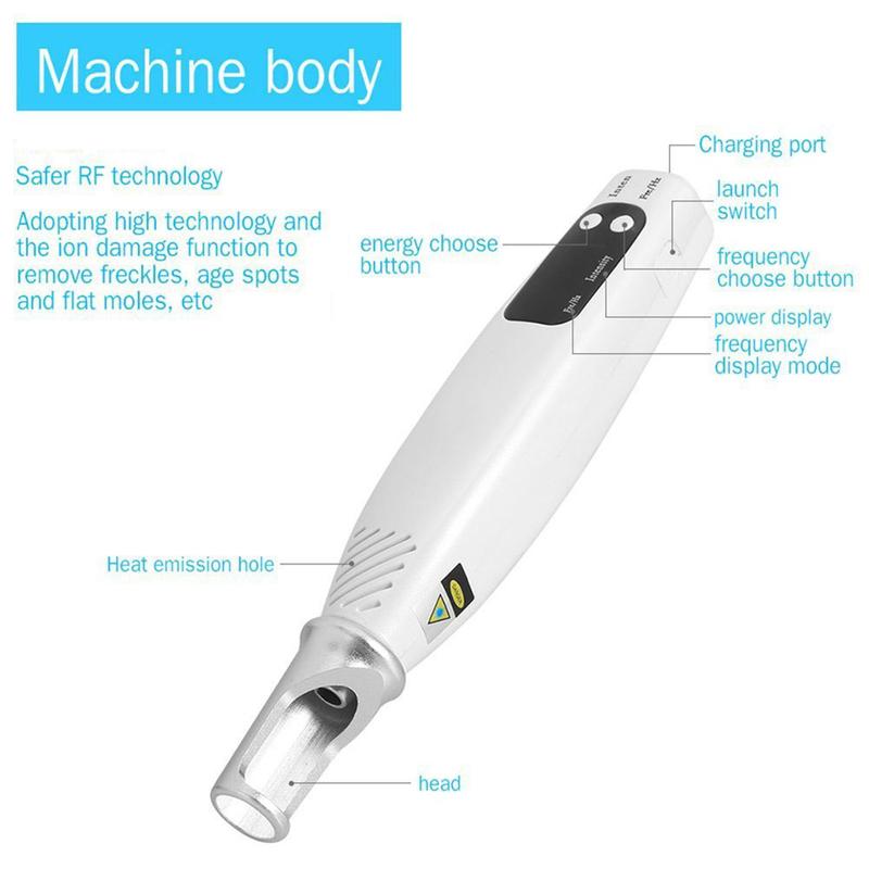 Blue Lighting Spot Remover Pen, Adjust The Strength of The Electric Spot Remover Pen to Reduce Freckles Portable Melanin Decomposition Remove Black Spots for a (US Plug) Facial Comfort