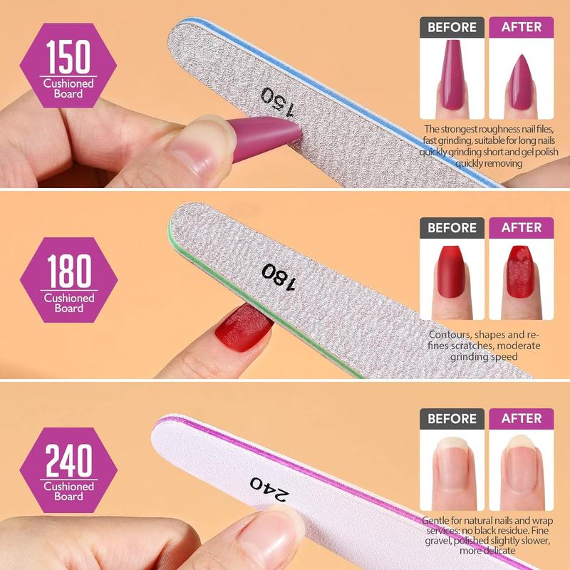 Nail files, nail polishers, natural nail files and polishers