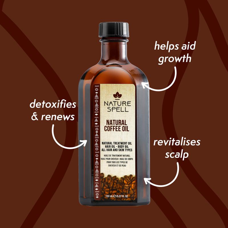 Nature Spell Coffee Oil for Hair & Skin 5.07 Fl Oz