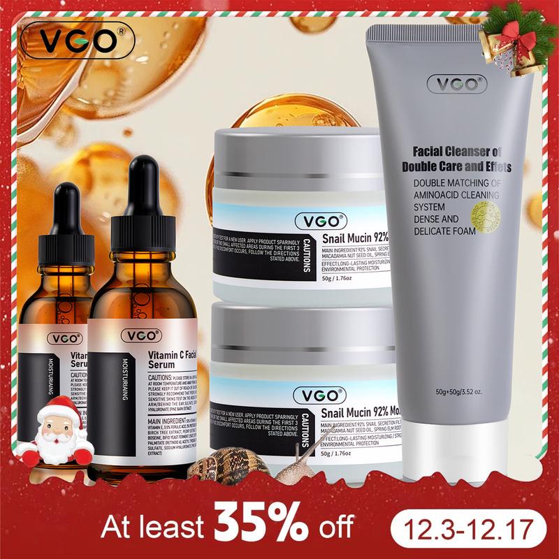 VGOvitamin c serum snail mucin essence Cleanser for face ordinary skincare skincare products sets Reduce wrinkles Skin Repair easily absorbed Cleanser