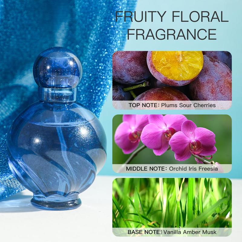 Floral Fruit Scented Perfume, Long Lasting Fragrance for Women, Women's Perfume for Daily Use, Eau De Toilette Gift for Girls, Christmas Gift