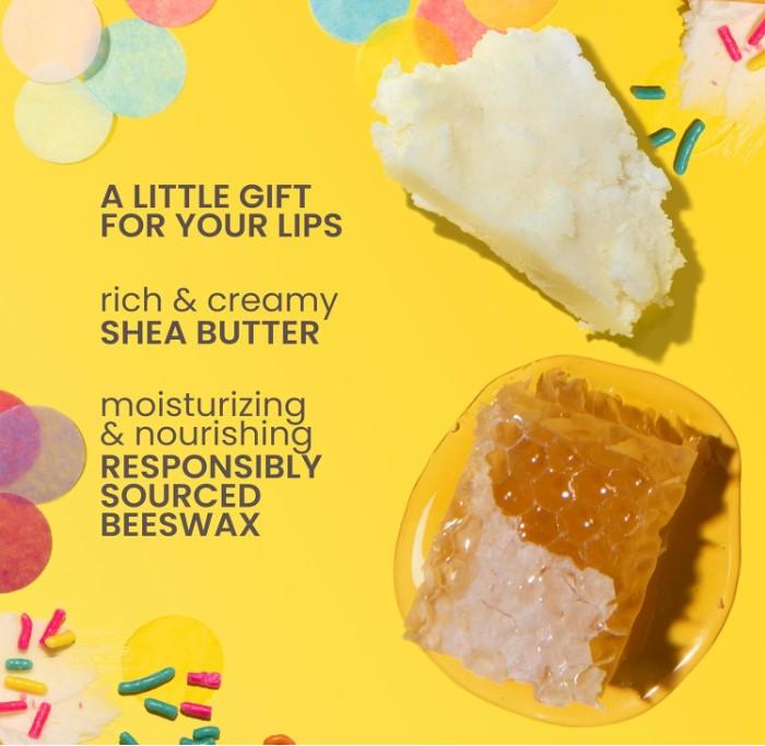 Burt's Bees Lip Balm Stocking Stuffers, Party Pack - Birthday Cake, Waffle Cone, Strawberry Shortcake, and Cookies & Cream, All Day Moisturizer, Tint-Free, (4-Count Pack of 1)