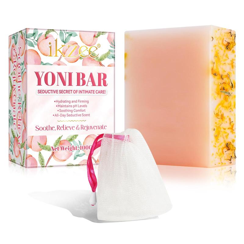 Peach Flavor Soap Bar, Moisturizing Soap Bar for Women, Gentle Cleansing Soap Bar for Daily Use, Body Wash & Cleansers for Women