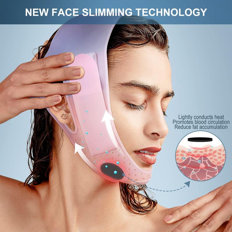 JUSRON 3D Double Chin Reducer V Line Face Lifting Tape Face Strap,   Soft Silicone  High elasticity Chin Strap Face Shaper to Removing Double Chin for Women and Men