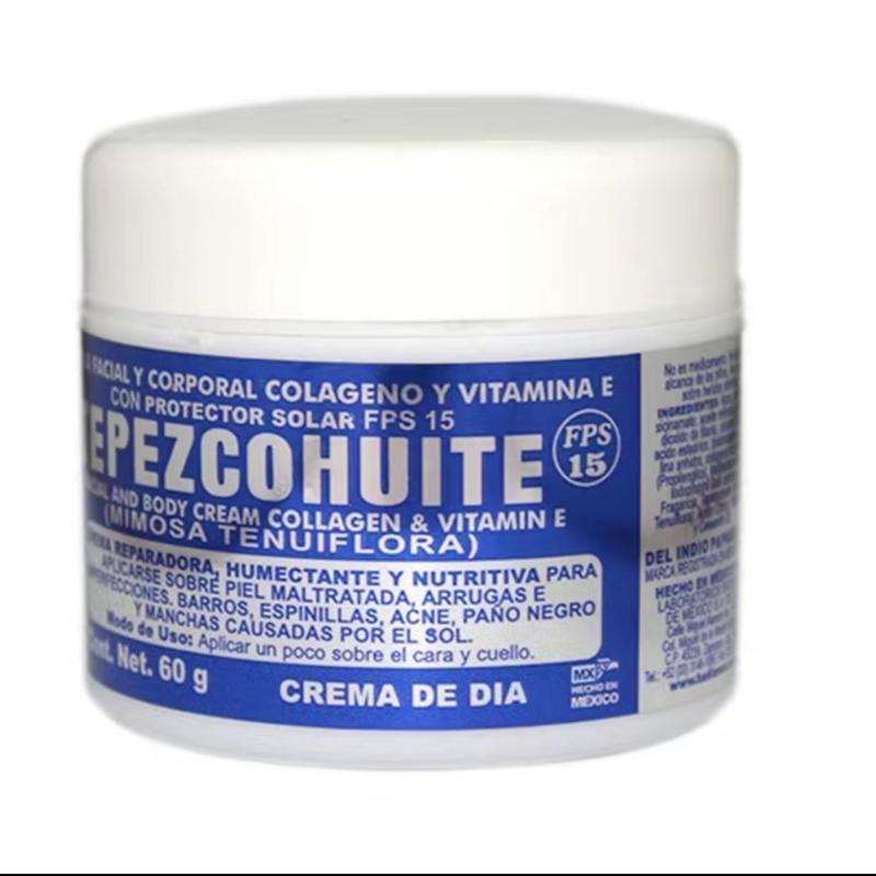 DEL INDIO PAPAGO White Tepezcohuite Day Cream 60gr  2.02Fl Oz - Gentle and Effective Cleansing and Hydration for All Skin Types - Delicate, Daily dark spot