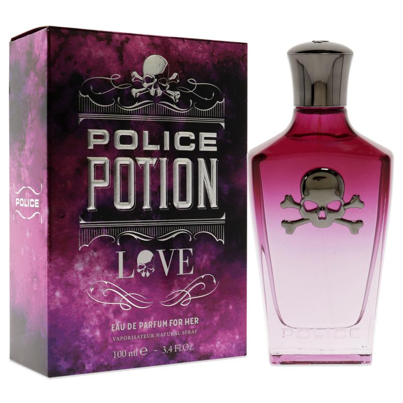 Police Potion Love For Her by Police for Women - An Amber, Woody Scent - Notes Of Sweet Bergamot, Rose, And White Musk - Sleek, Dreamlike Container That Inspires The Senses - 3.4 Oz EDP Spray