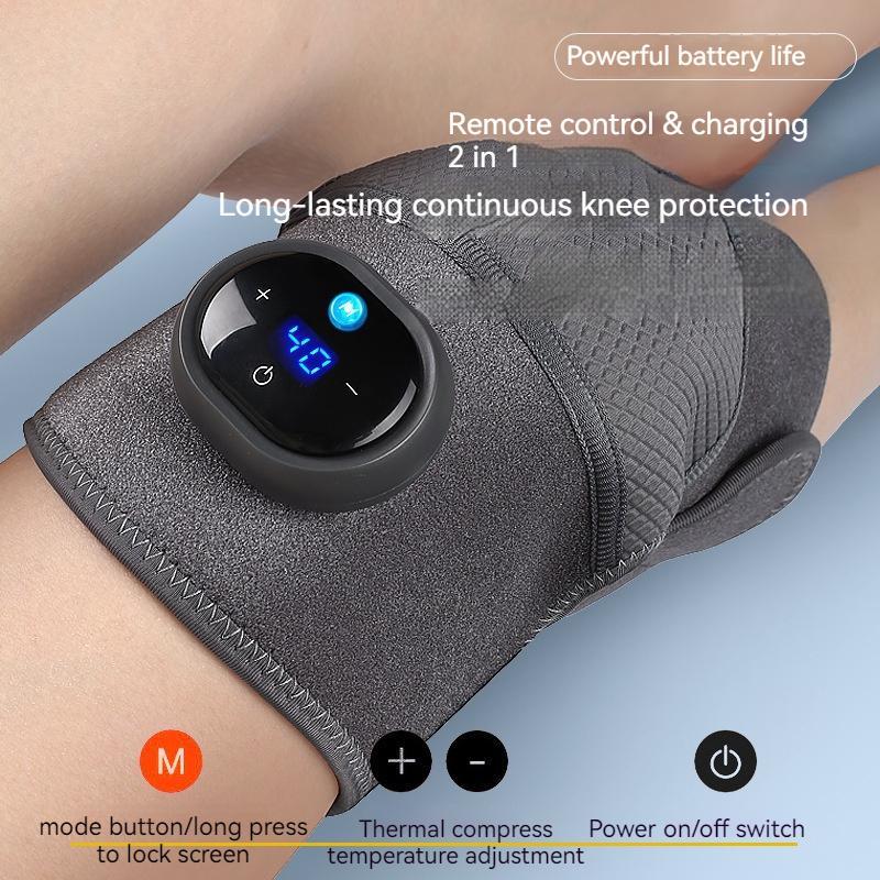 Heating Knee Pad, 1 Count Portable Electric Vibrating Knee Massager, 3 Speed Heating Shoulder Pad, Temperature Adjustable Heating Elbow Pad