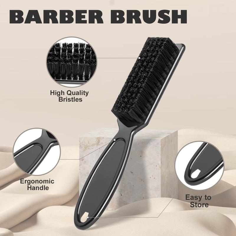 Barber Brush 3 count - Nylon Bristles Fade Brush - Clipper Brush Cleaner - Barber Brushes for Fades, Clippers Blades Combs Cleaning, Hair Styling, Barbers Supplies