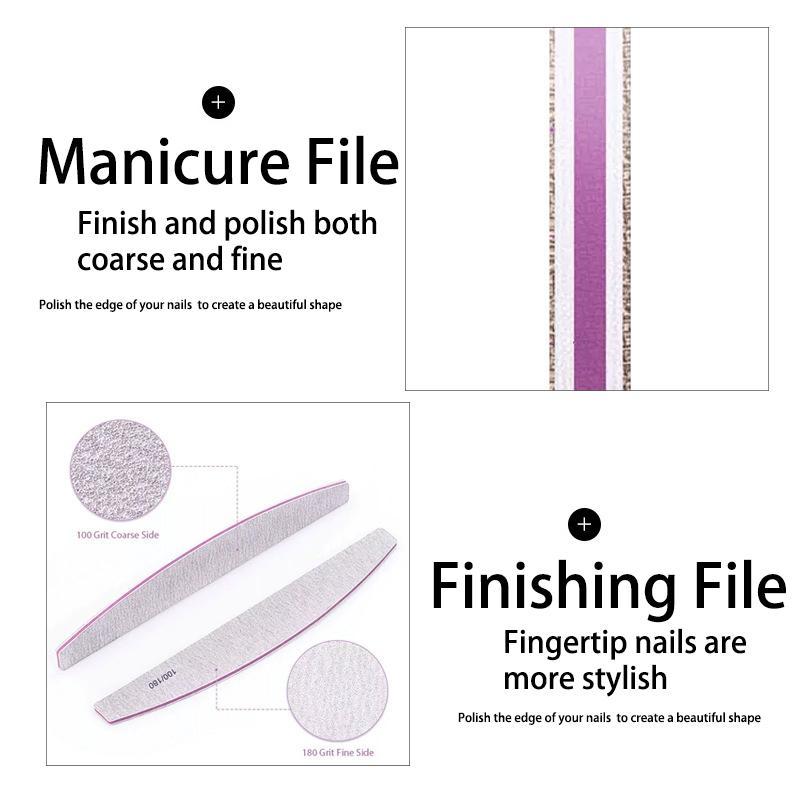 Double-sided Nail File, 25pcs Nail Polishing Strip, Professional Manicure Tool for Beauty Salon