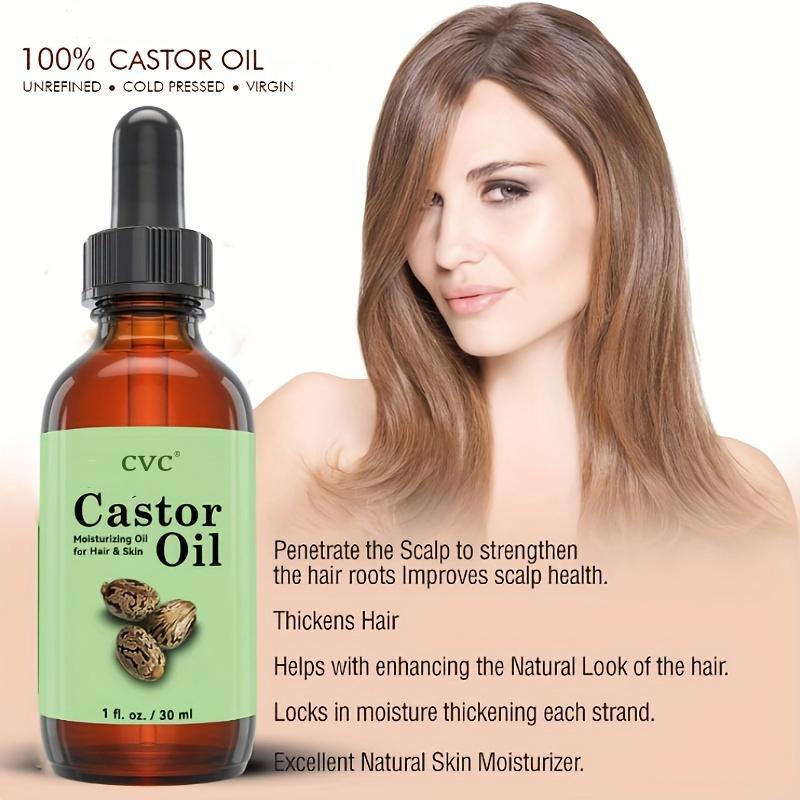 Castor Oil, Moisturizing Oil for Hair & Skin, Hair Growth Serum, Hair Oils for Hair Growth, Moisturizer Hair Treatment Starter Kit