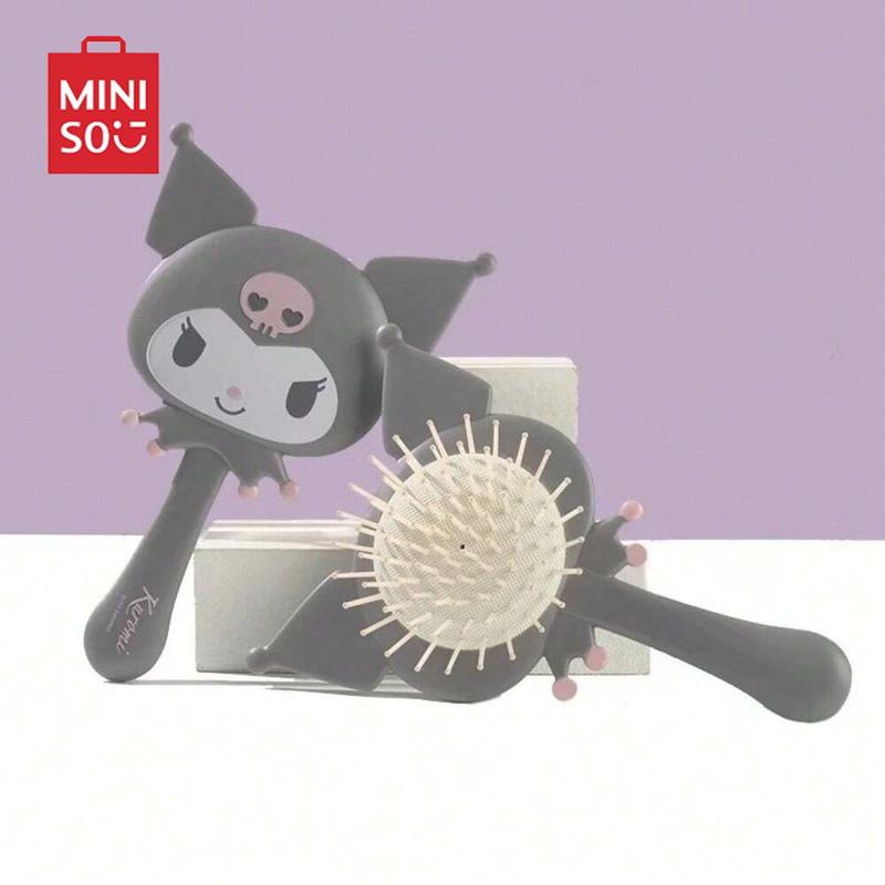 Miniso Sanrio Kuromi Cute Air Cushion Comb Hairbrush Handheld Hairbrush 1 Count Portable Hair Comb Lovely Girls Birthday Gift