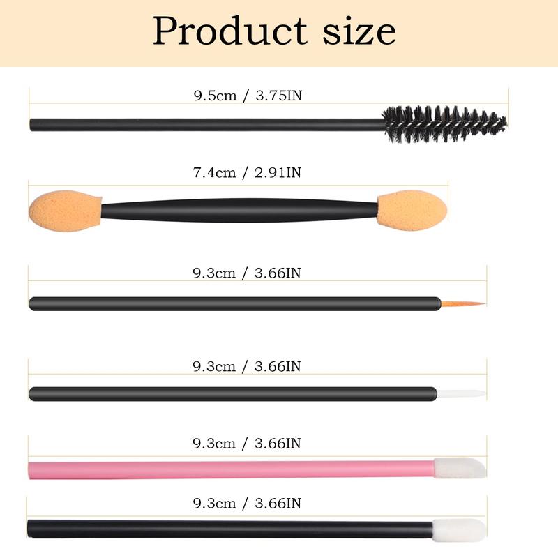 300pcs Disposable Makeup Tool Kit,Brow brush Mascara brush Lip Applicators Eyeshadow applicators Eye liner brush,Makeup Disposable Accessories With Organizer Box