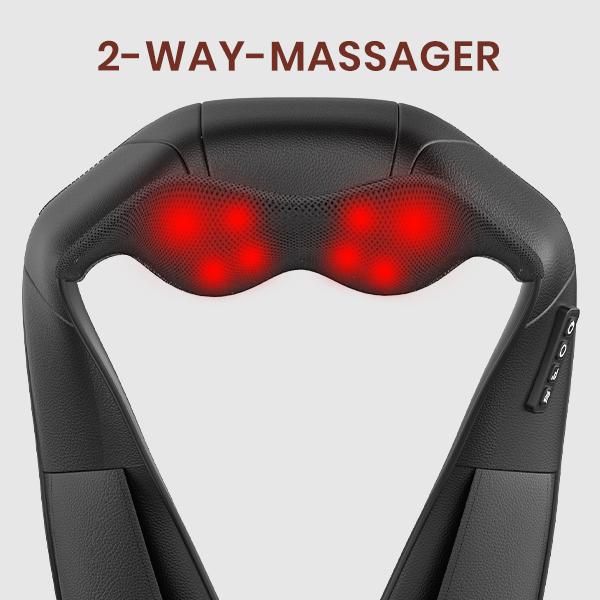 Shiatsu Neck and Back Massager with Soothing Heat, Electric Shoulder Massage 8 Nodes Deep Tissue 3D Kneading Massages for Pain Relief, Best Christmas Gifts for Man, Woman, Friends, Parents.