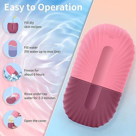 Solid Color lce Face Roller - Elevate Your skin care: Portable Face Slimming and massage tool to close the skin - Relaxing massage, reduce puffiness, lock in water Cift Comfort Moisturizing Moisturizer Calming Day Pack Lightweight Face Lift Face Lift