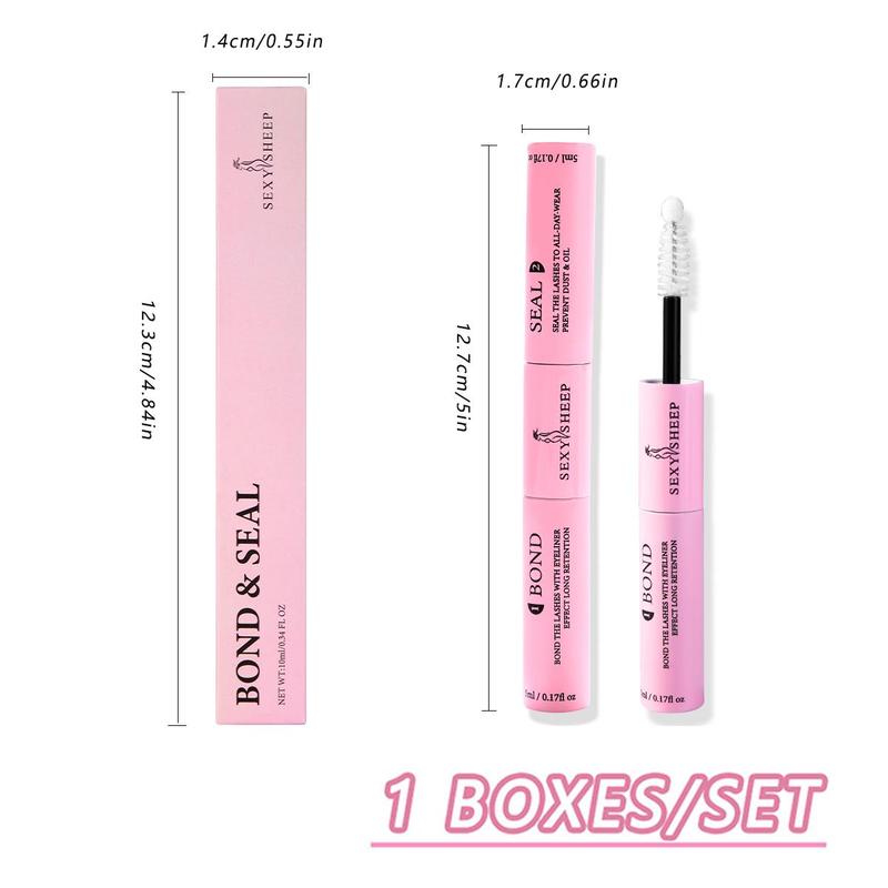 2 in 1 Lash Bond & Seal, 1 2 3 Counts Long Lasting Eyelash Glue, Waterproof Eyelash Extensions Glue, Professional Eye Makeup Tool for Women