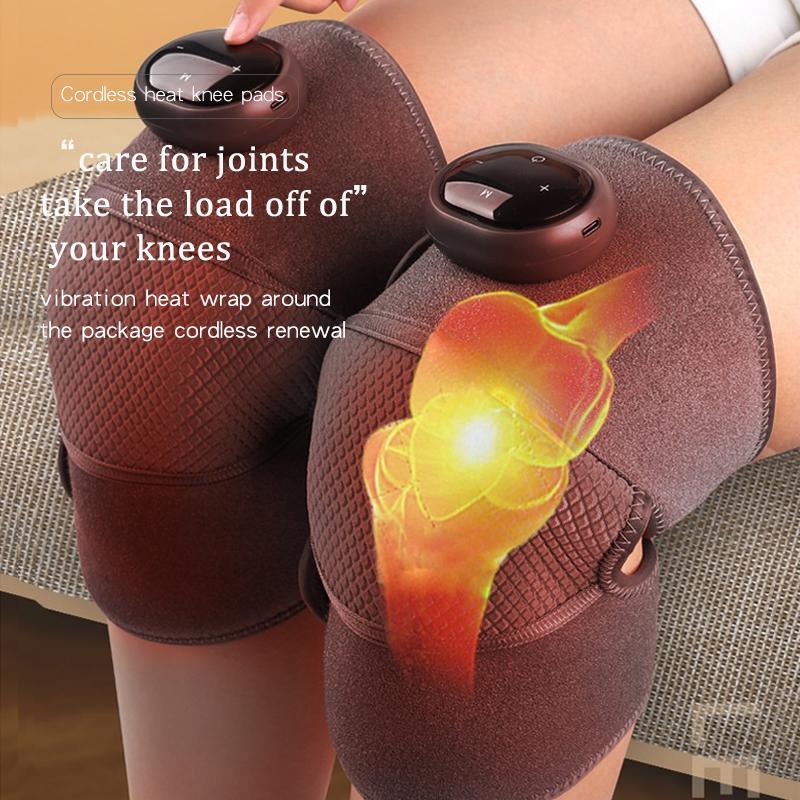 Heating Knee Pad, 1 Count Portable Electric Vibrating Knee Massager, 3 Speed Heating Shoulder Pad, Temperature Adjustable Heating Elbow Pad